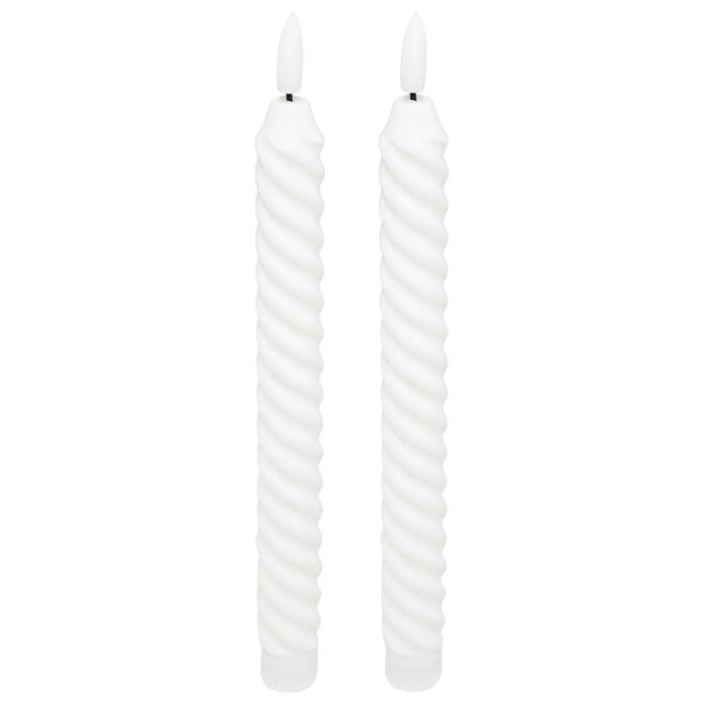 Atmosphera Createur D'interieur - Lot de 2 bougies batons "twist aloe" blanc 115g Best