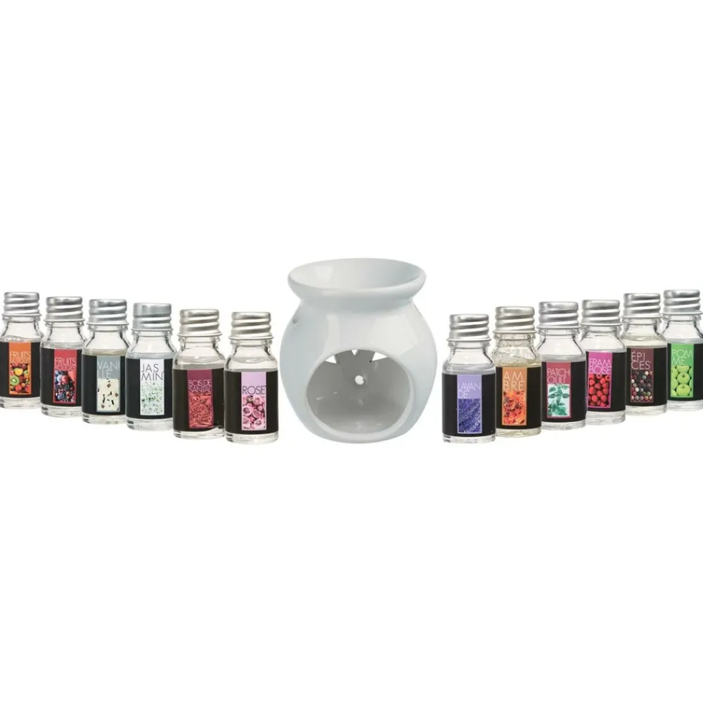 Atmosphera Createur D'interieur Bougies, Senteurs Et Bien-Être | - Brûle - parfum et lot de 12 huiles - 10ml