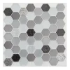 Atmosphera Createur D'interieur - Lot de 2 stickers - carrelage - noir - 26x26 cm Outlet