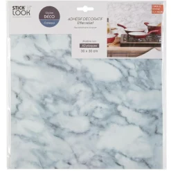 Atmosphera Createur D'interieur - Lot de 2 stickers - carrelage - blanc - 30x30 cm Clearance