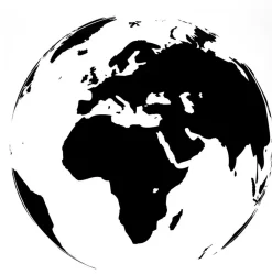 Atmosphera Createur D'interieur - Sticker "carte" - noir et blanc - 60x60 cm Hot
