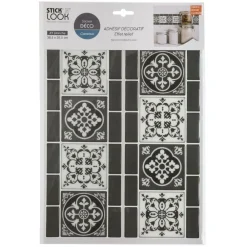 Atmosphera Createur D'interieur - Sticker - carrelage - noir - 25x30 - 5 cm Outlet