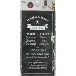 Atmosphera Createur D'interieur - Sticker "bonheur" - noir et blanc - 32x60 cm Discount
