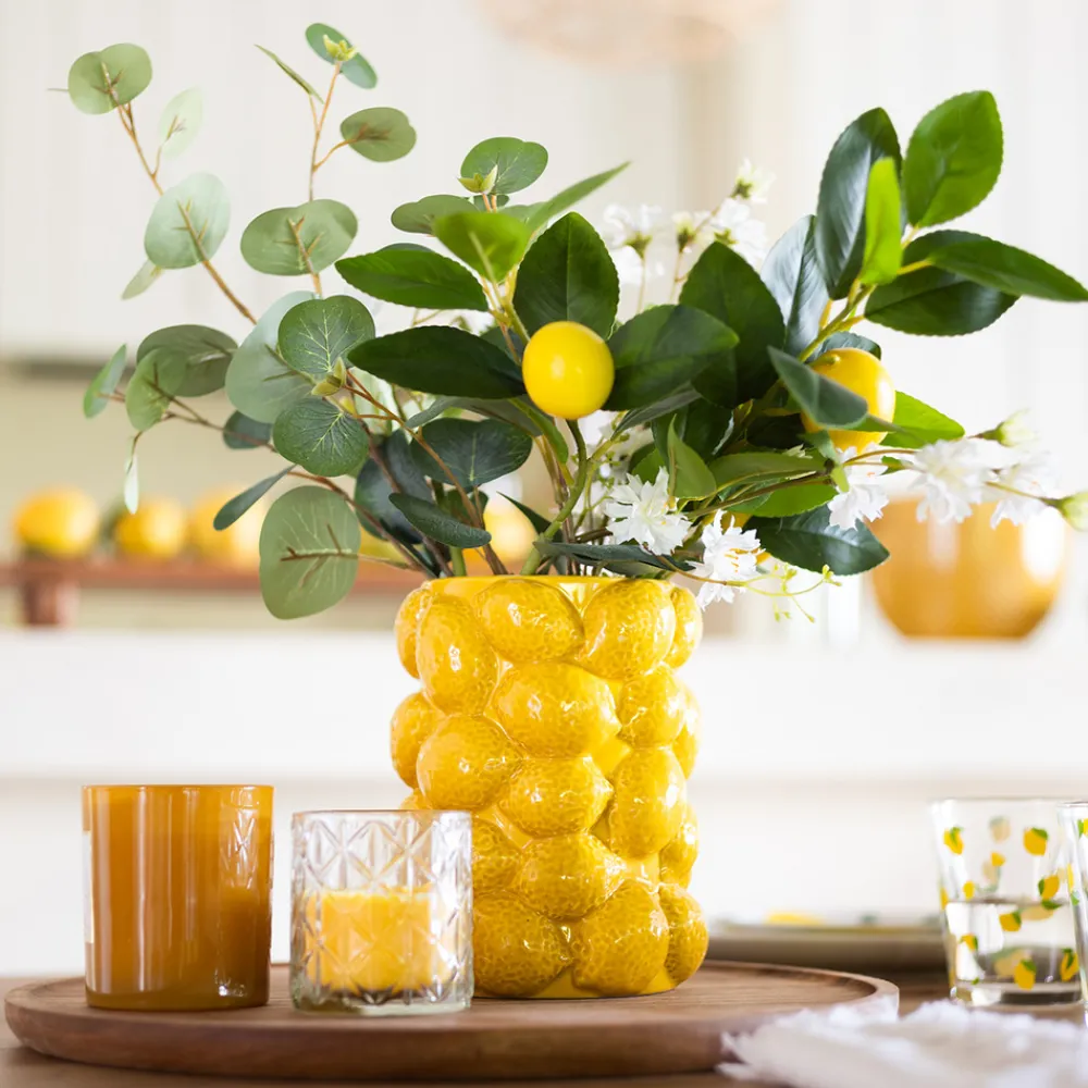 Atmosphera Createur D'interieur - Bouquet de citron artificiel "gilda" h64cm New