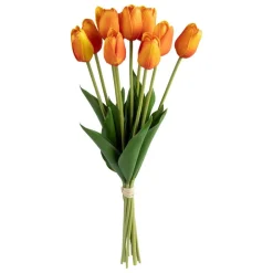 Atmosphera Createur D'interieur Bouquets De Fleurs | - Bouquet 10 tulipes artificielles james orange h48cm