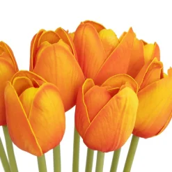 Atmosphera Createur D'interieur Bouquets De Fleurs | - Bouquet 10 tulipes artificielles james orange h48cm
