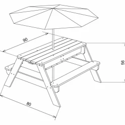 Axi Mobilier Pour Enfants | - Table de jeux enfant en bois sable et eau nick