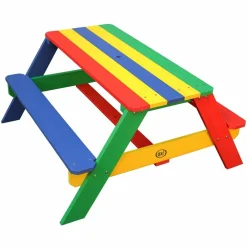 Axi - Table de pique-nique pour enfants nick avec parasol arc-en-ciel New