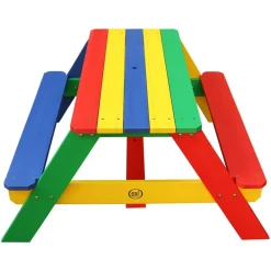 Axi - Table de pique-nique pour enfants nick avec parasol arc-en-ciel New