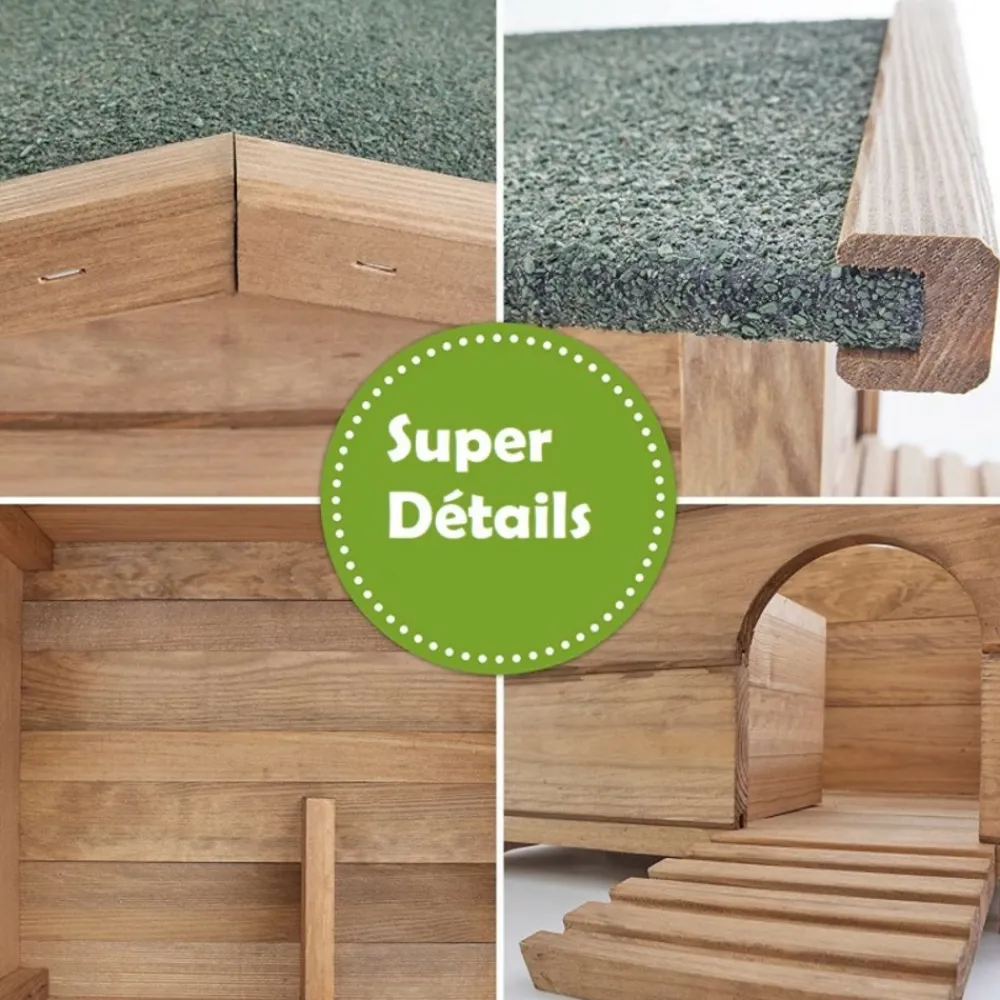 Bb Loisir Cages Et Accessoires | - Abri cabane mangeoire hérisson refuge éxtérieur robuste en bois massif de haute qualité hibernation hiver"323 ruby"