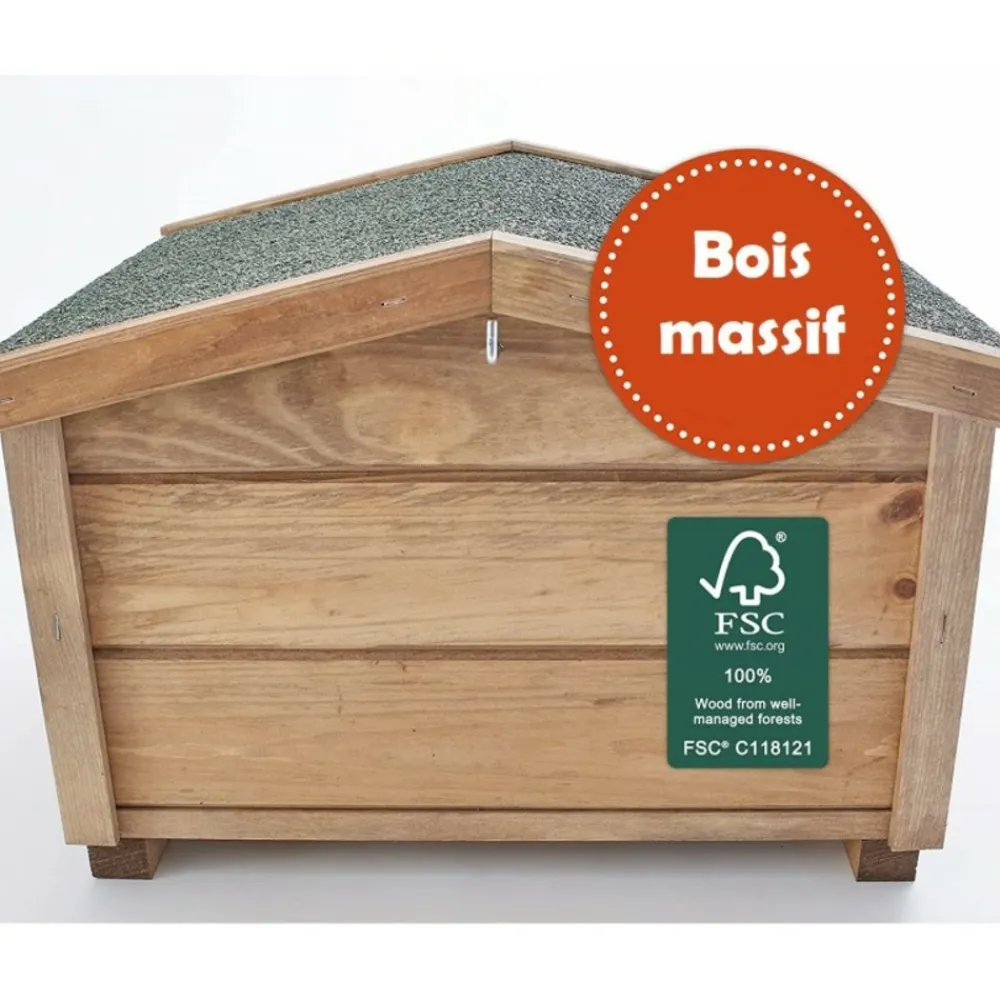 Bb Loisir Cages Et Accessoires | - Abri cabane mangeoire hérisson refuge éxtérieur robuste en bois massif de haute qualité hibernation hiver"323 ruby"