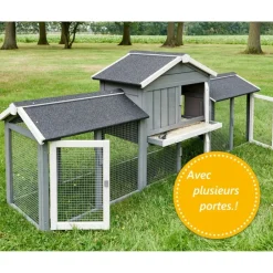 Bb Loisir Poulaillers, Clapiers Et Accessoires | - Cage clapier enclos lapin extérieur en bois haute qualité pour lapins petits animaux- modèle : 085 don camillo 69x54x85,5cm