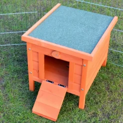 Bb Loisir Cages Et Accessoires | - Cage clapier enclos lapin extérieur en bois haute qualité pour lapins 51,5 x 42 x 43 cm « 083 mini maison »