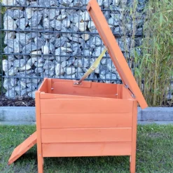 Bb Loisir Cages Et Accessoires | - Cage clapier enclos lapin extérieur en bois haute qualité pour lapins 51,5 x 42 x 43 cm « 083 mini maison »