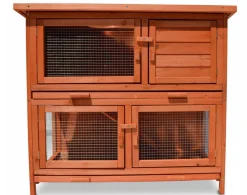 Bb Loisir Cages Et Accessoires | - Cage clapier enclos lapin extérieur en bois haute qualité pour lapins petits animaux- modèle : 022 mukkel 104 x 55 x 94 cm