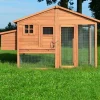 Bb Loisir Poulaillers, Clapiers Et Accessoires | - Poulailler de luxe en bois pour jardin exterieur 2-5 poules cage canard 2 perchoir nichoir 190 x 67 x 117 cm