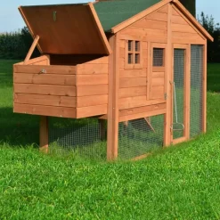 Bb Loisir Poulaillers, Clapiers Et Accessoires | - Poulailler de luxe en bois pour jardin exterieur 2-5 poules cage canard 2 perchoir nichoir 190 x 67 x 117 cm