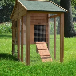 Bb Loisir Poulaillers, Clapiers Et Accessoires | - Poulailler de luxe en bois pour jardin exterieur 2-5 poules cage canard 2 perchoir nichoir 190 x 67 x 117 cm
