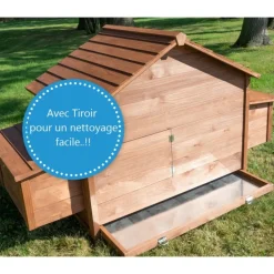 Bb Loisir - Poulailler en bois pour jardin extérieure cage canard équipé 2 nichoirs 185 x 84 x 112 cm modèle 154 ferme de terrain Best
