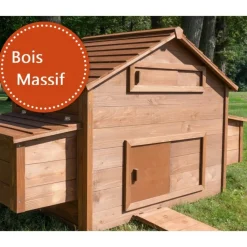 Bb Loisir - Poulailler en bois pour jardin extérieure cage canard équipé 2 nichoirs 185 x 84 x 112 cm modèle 154 ferme de terrain Best