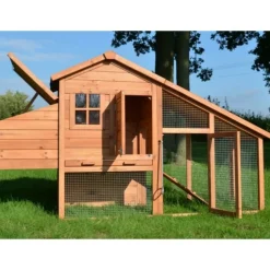 Bb Loisir Poulaillers, Clapiers Et Accessoires | - Poulailler en bois 2/5 poules 190x62x114 cm modele 144 confort