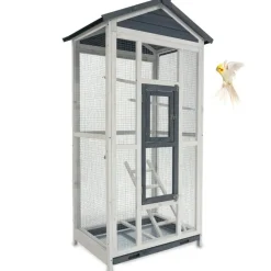 Bb Loisir - Volière cage à oiseaux en bois de haute qualité 82x57x160cm pour intérieur et extérieur –modèle « apollo l 303 » Clearance