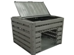 Bellijardin Jardinage Écologique | - Composteur compost'wood modulable 400 l, taupe imitation bois