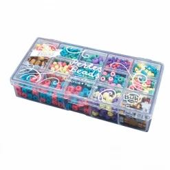 Be Teens - Boîte de perles en bois colorées pour création de bijoux Sale