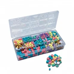Be Teens - Boîte de perles en bois colorées pour création de bijoux Sale