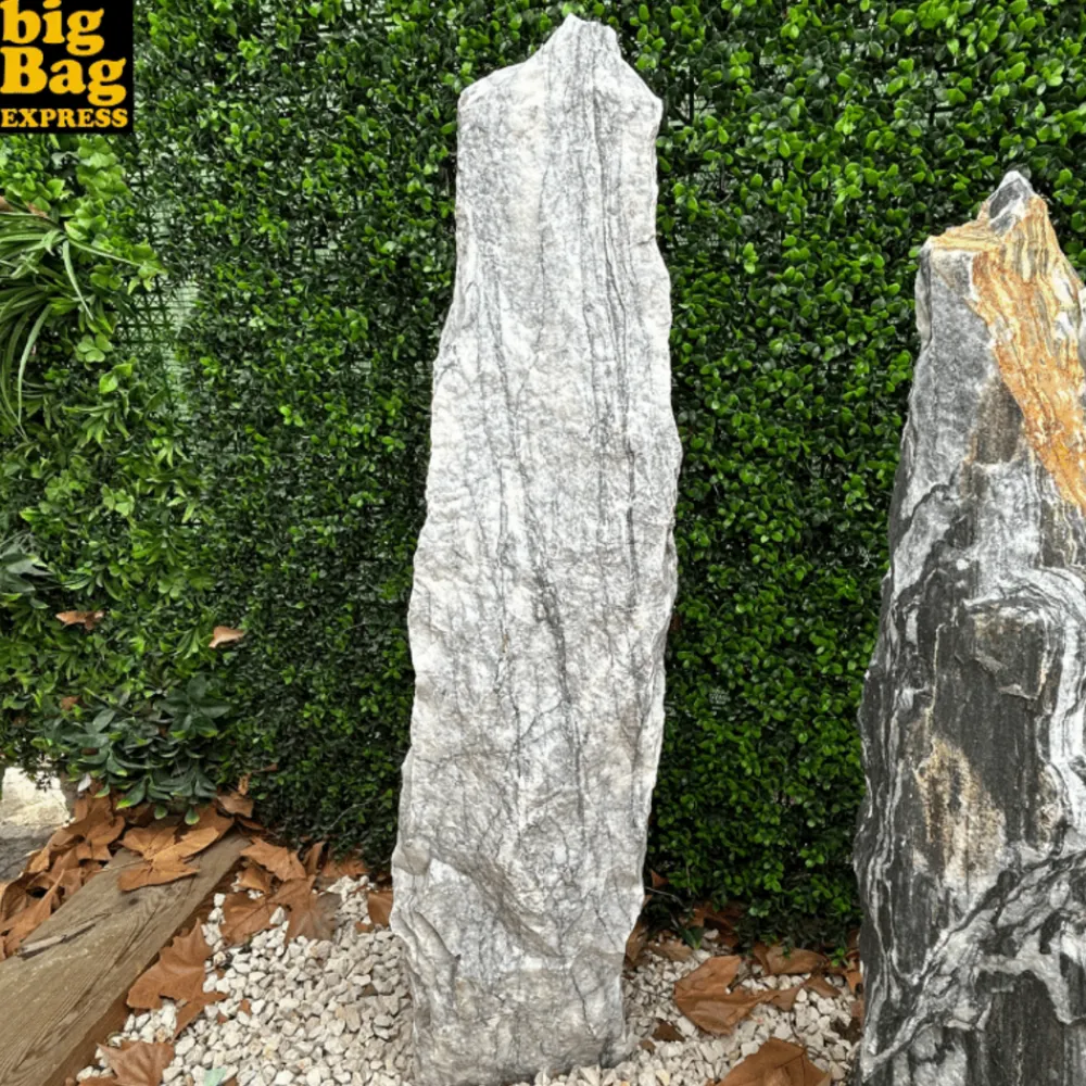 Big Bag Express Objets De Décoration | - Monolithe décoratif de jardin en marbre purple wave nat col 101cm