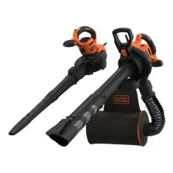 Black+Decker Broyeurs, Nettoyeurs Et Souffleurs | - - aspirateur, souffleur, broyeur de feuilles filaire 3000w - beblv300-qs – livré avec tuyau flexible et sac a do