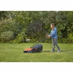 Black+Decker Tondeuses | - Tondeuse a gazon filaire 1400w poignée bike bemw461bh-qs 34 cm - 6 hauteurs réglables - idéale pour 300 a 400m²