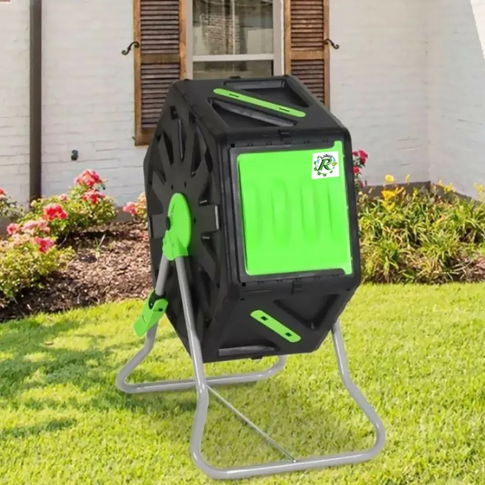 Bm Tools Jardinage Écologique | - Composteur domestique de jardin, bac à compost rotatif 360 de 70l - décomposition rapide des matières organiques pour engrais