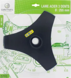 Centrale Brico - Lame acier 3 dents évidées pour débroussailleuse, dimensions coupe: 255mm Outlet