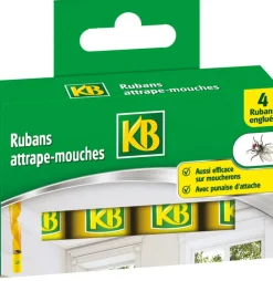 Centrale Brico - Lot de 4 rubans attrape mouches, glu, kb
