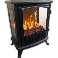 NA Bois Et Accessoires De Cheminées | Chemin'arte cheminée électrique 2000w avec flamme 3d noir - 139