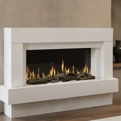NA Bois Et Accessoires De Cheminées | Chemin'arte cheminée électrique 2000w blanche - 264