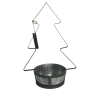 Chemin De Campagne - Jardinière extérieure sapin de noël métal gris 21x19x25.5cm Hot
