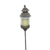 Chemin De Campagne Eclairage D’Extérieur | - Lanterne pique extérieur jardin ancienne bougie métal gris 130cm