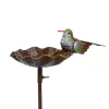 Chemin De Campagne Oiseaux Du Jardin | - Mangeoire à oiseaux pique jardin abreuvoir fer marron 103 cm
