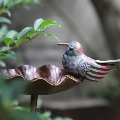 Chemin De Campagne Oiseaux Du Jardin | - Mangeoire à oiseaux pique jardin abreuvoir fer marron 103 cm