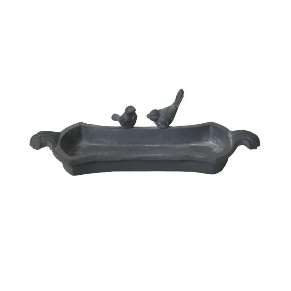 Chemin De Campagne - Mangeoire à oiseaux abreuvoir jardin fonte grise 30cm Online