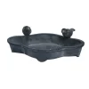 Chemin De Campagne - Mangeoire à oiseaux abreuvoir jardin en fonte grise 19.5cm Outlet