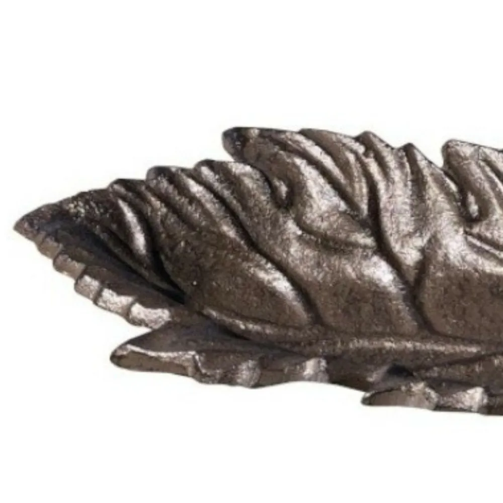 Chemin De Campagne Oiseaux Du Jardin | - Mangeoire à oiseaux abreuvoir jardin feuille en fonte marron 26cm