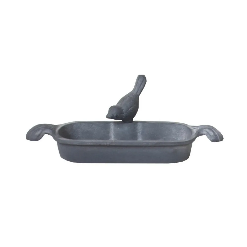 Chemin De Campagne Oiseaux Du Jardin | - Mangeoire à oiseaux abreuvoir jardin fonte grise 26cm