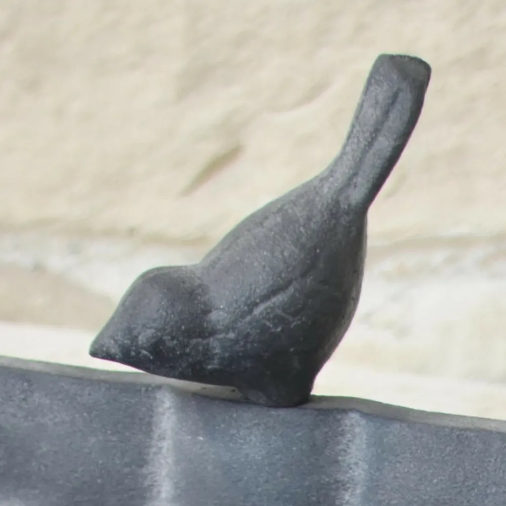 Chemin De Campagne Oiseaux Du Jardin | - Mangeoire à oiseaux abreuvoir jardin fonte grise 26cm