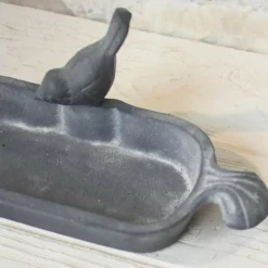 Chemin De Campagne Oiseaux Du Jardin | - Mangeoire à oiseaux abreuvoir jardin fonte grise 26cm