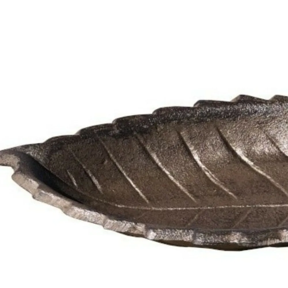 Chemin De Campagne Oiseaux Du Jardin | - Mangeoire à oiseaux feuille abreuvoir jardin en fonte marron 26cm