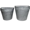 Chemin De Campagne - Set2 jardinière extérieure murale porte fer forgé vintage gris 21-24cm Best