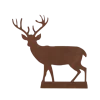 Chemin De Campagne - Statue statuette cerf extérieur jardin métal rouillé marron 130cm Hot